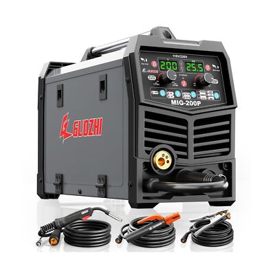 GZ GUOZHI 200A MIG Welder, 7 in 1 Gas MIG/MAG/Gasless Flux Core MIG/Lift TIG/...
