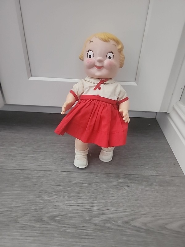 Campbell's Soup Doll Kid Vintage Soft Rubber Vinyl Girl Doll 10" 1970sWith Shoes