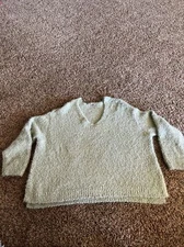 Falls Creek v-neck fuzzy sweater 3X