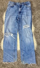 Zara Jeans Womens 12 Blue Denim 100% Cotton D...