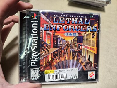 SEALED! Small Crack Sony PlayStation 1 Game: Lethal Enforcers I & II - PS1
