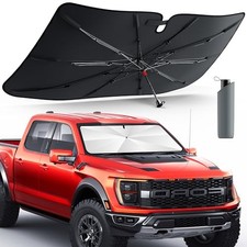 Umbrella Windshield Sun Shade - Large, Car Sunshade for Large 61"L x 33"W 