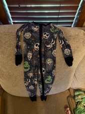 Little Sleepies Nightmare Before Christmas Bamboo Zippy Pajamas 12-18 Months