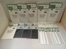 Evergreen Scale Models Styrene Strips & Sheets 17X Lot NEW