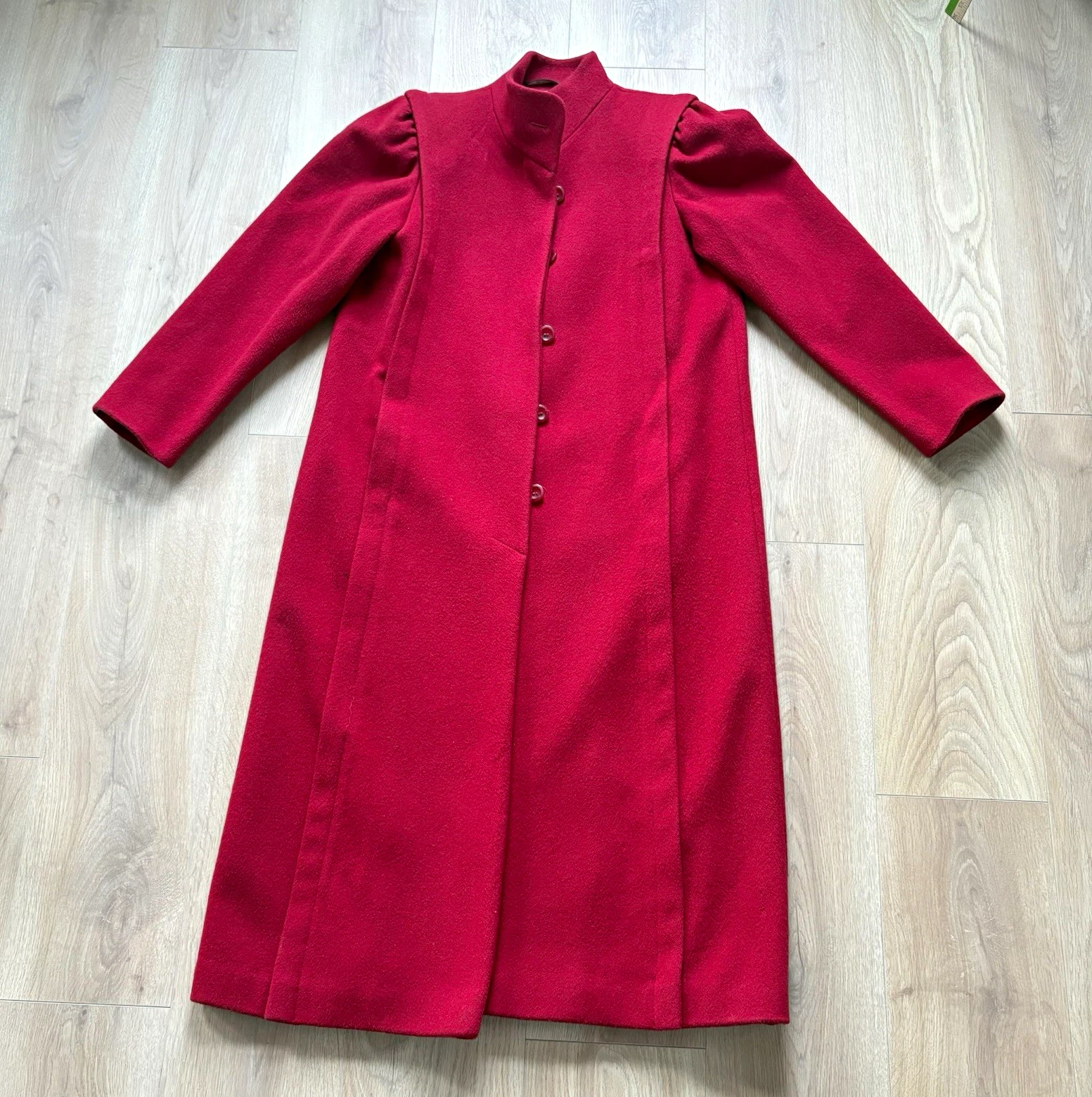 Vintage 1980s Glenbrooke Red Pure Wool Princess Coat – Made in Yugoslavia image 1