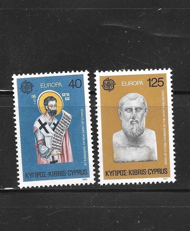 CYPRUS SC#533-4 1980 EUROPA XF MNH MINT OLD PICTORIAL COMMEMORATIVE STAMP SET