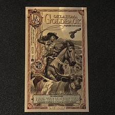 1/2 Oklahoma Goldback Aurum  1/2000 oz of gold 