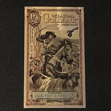 1/2 Oklahoma Goldback Aurum  1/2000 oz of gold 