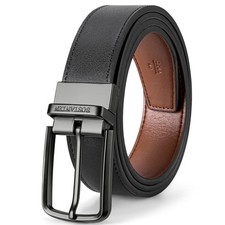 Belt Men Leather Reversible Belts for Men 1 3/8" for Casual Golf Dress Pants,...