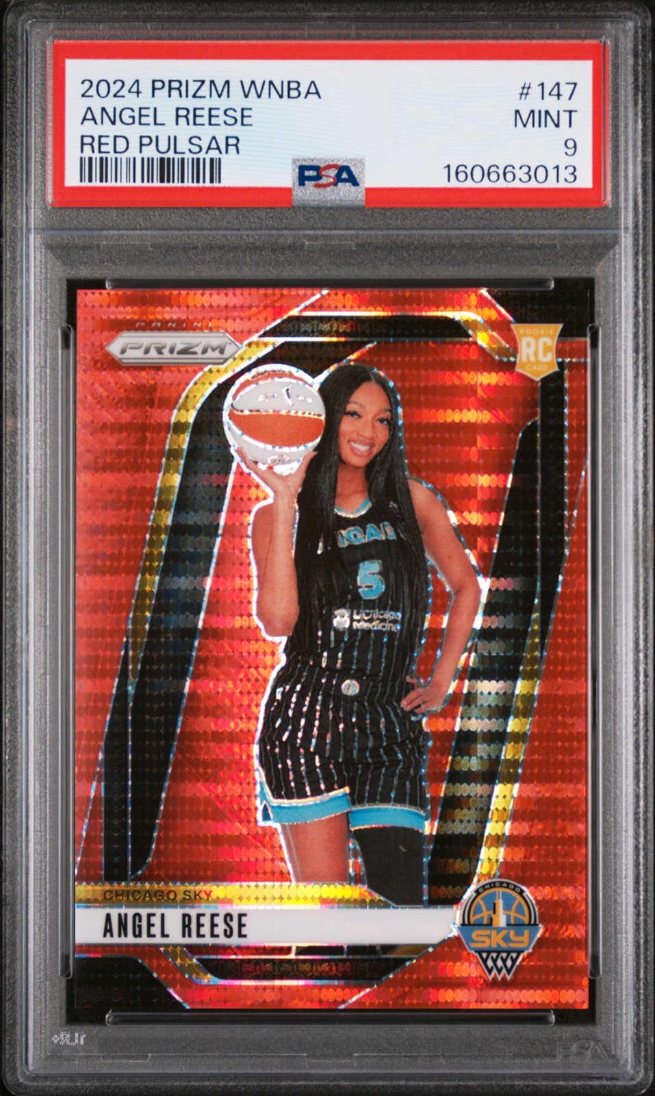 2024 PANINI PRIZM WNBA RED PULSAR #147 ANGEL REESE ROOKIE RC 210/299 PSA 9