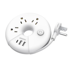 Travel Power Strip, 3 Outlets 3 USB1 USB C Cruise Approved Power Strip, Short...