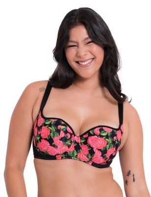 32D Curvy Kate Boost In Bloom BH mit Bügel gepolstert Balkonett Dessous CK065106
