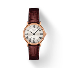 Tissot Carson Premium Brown Leather Strap Watch For Women - T122.210.36.033.00