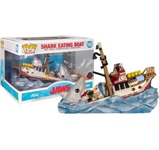 Películas Funko Pop #1145 Tiburón Comer Barco Mandíbulas Gamestop Exclusivo, Buen Estado