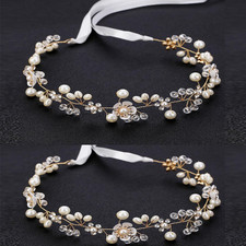Hairband, Gold 2PCS, Wedding Hair Accessory for Flower Girls, Princess Headpiece
