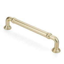 10 Pack Brass Cabinet Pulls Brushed Gold Cabinet Handles 3 3/4 Inch Vintage D...