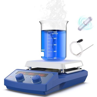 FOUR E'S SCIENTIFIC 7'' Magnetic Stirrer Hot Plate with Timer Max Temp 20L 950°F