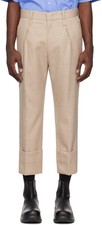 Size 52 - WOOYOUNGMI Beige Cabra Trousers W231PT03902E - BRAND NEW