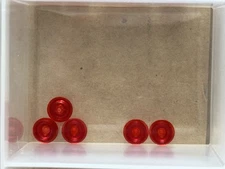 LEGO Parts - Trans-Red Plate, Round 1 x 1 - No 4073 - QTY 5