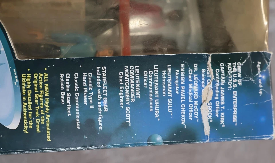 Vintage Classic Star Trek Bridge Crew Figure Set Playmates 6090 Limited Edition - Image 4 of 4