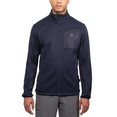 Spyder Men's M Navy Full-Zip Performance Fleece Jacket  N1356