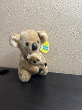 1978 DAKIN Nature Babies Plush Stuffed Koala and Baby Brown Beige plush w Tag