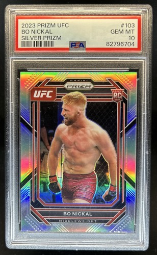 2023 Panini Prizm UFC Bo Nickal RC Silver Prizm Rookie #103 PSA 10 GEM MINT