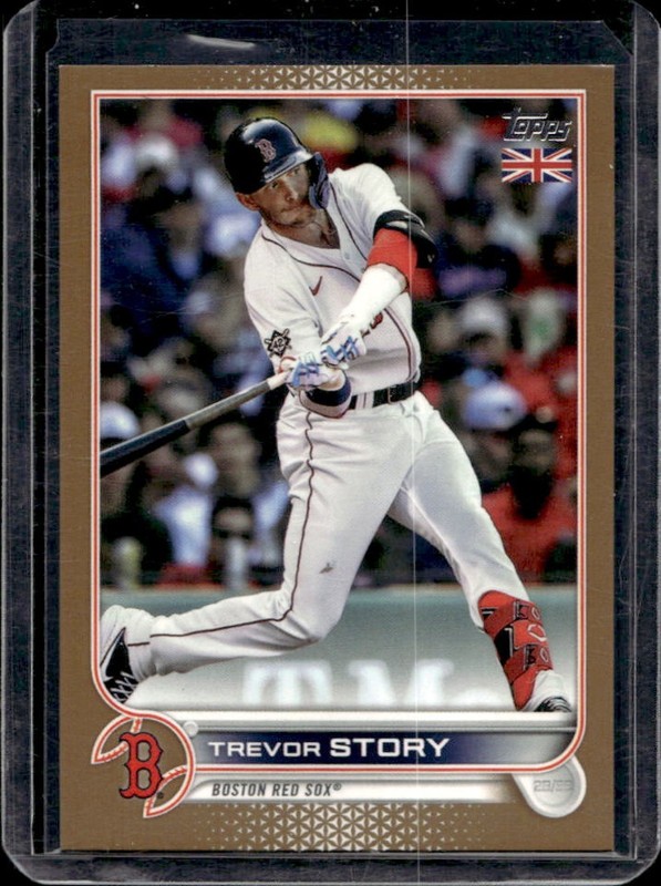 2022 Topps UK Edition Trevor Story Gold #/25 Red Sox