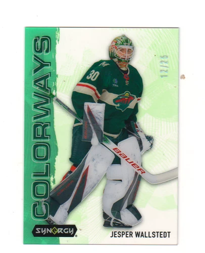 2024-25 UD Synergy Colorways Green #L74 Jesper Wallstedt Rookie #12/25