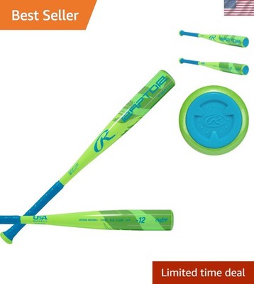 Durable 26'' T-Ball Bat for Kids - USA Baseball Approved, Green/Blue Colorway