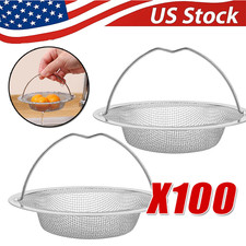 Kitchen Sink Strainer Large Wide Rim 4.5" Stainless Steel Mesh Drain Filter