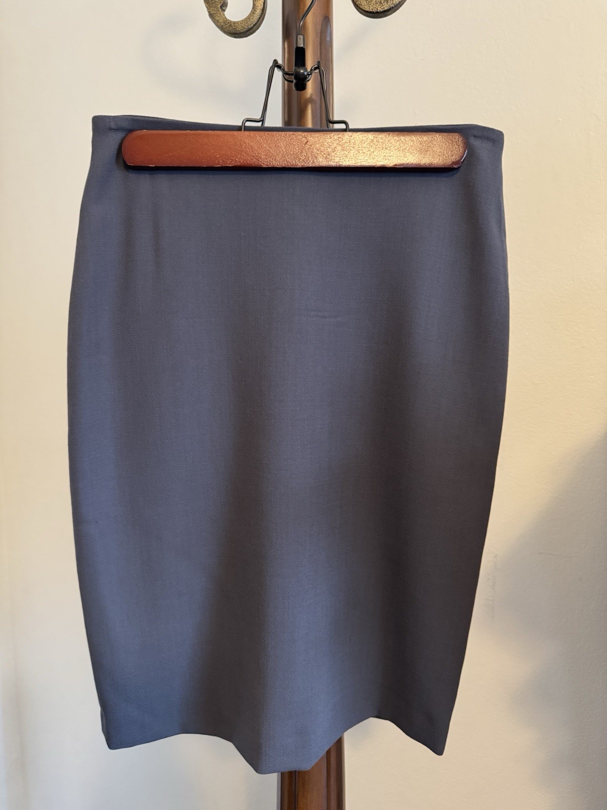 J.Crew Gray Wool Twill Pencil Skirt Zip Lined Knee Length Size 2
