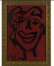 peter keil paintings Red Face 17x13x1