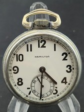 1941 Hamilton 2974B U.S. Govt Pocket Watch 16s 17J Low Serial Display Running