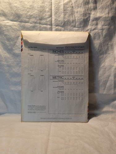 Stretch & Sew Pattern UNCUT #702 Vintage Misses Slim Pants 1970s - Picture 2 of 3