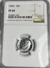 1960 PF 69 Roosevelt Dime, Free Shipping
