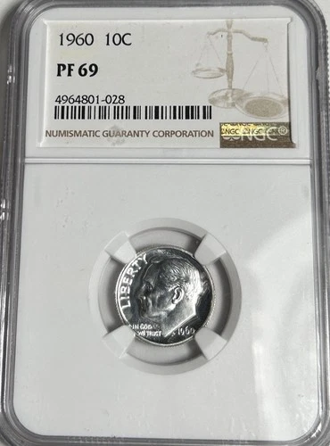 1960 PF 69 Roosevelt Dime, Free Shipping