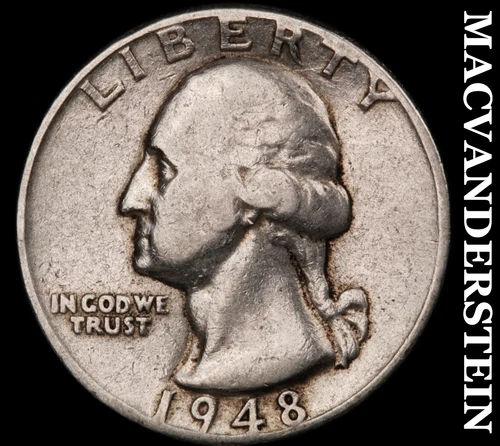 1948 Washington Quarter- Silver- Scarce Better Date No Reserve #J4568