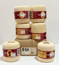 6 Pack South Maid 100 Mercerized Cotton Crochet Thread 400 Yards Creme NOS