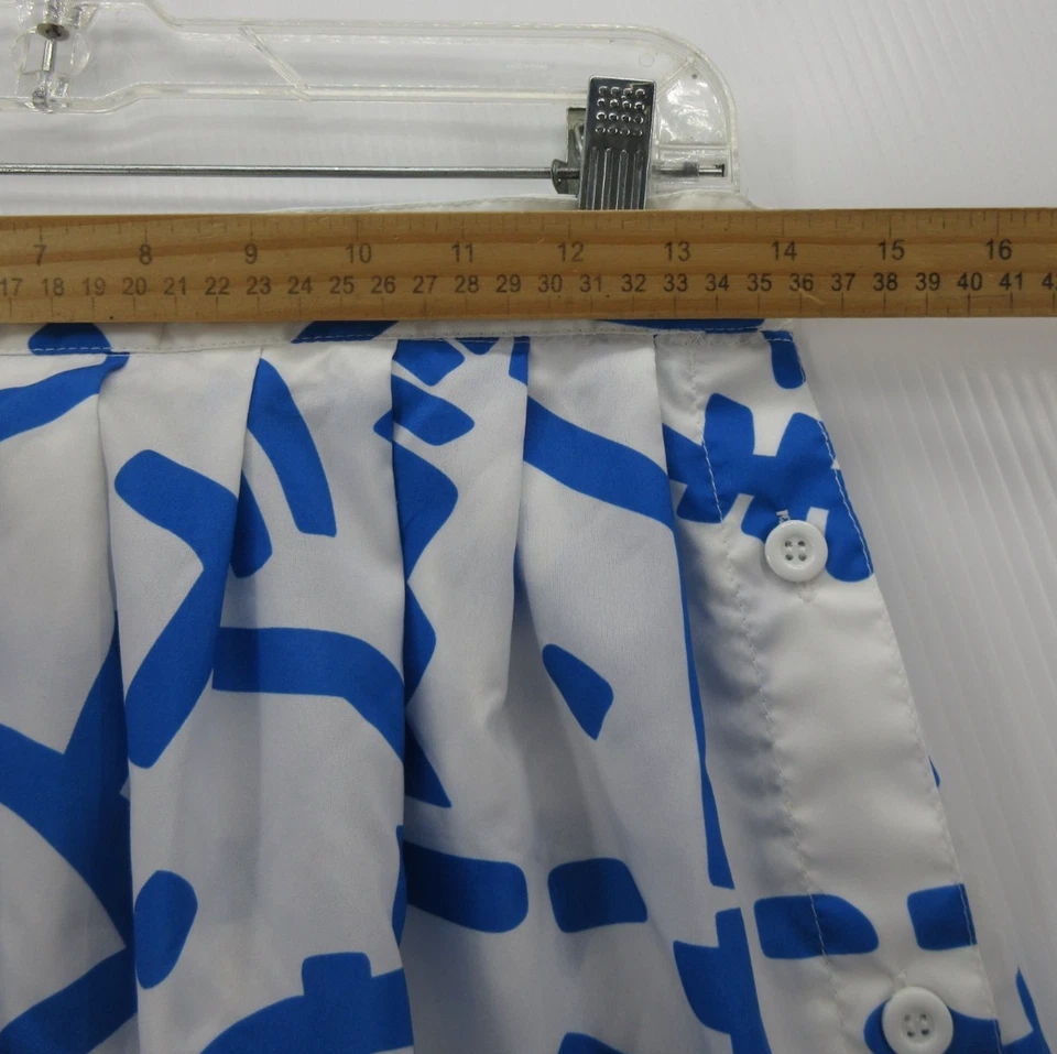 Falda DE COLECCIÓN Diane Von Furstenberg Mujer Grande Blanca Línea A Abstracto Arte Pop * Foto 3 de 4