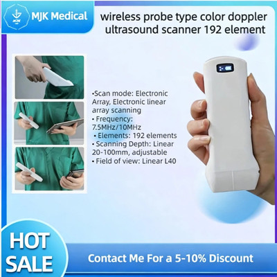 6L  wireless probe type color doppler ultrasound scanner, 192 element