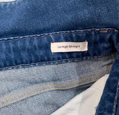 Frame Denim Fold Over Waist Le High Straight Stallis Jeans Size 27