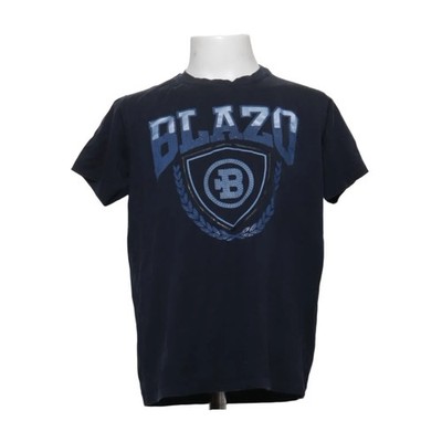 Blazo, T-shirt, Größe: 128, Schwarz/Blau, Print, Jungen #GN7