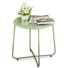 Outdoor Side Tables Weather Resistant Steel Patio Side Table Small round Outdoor