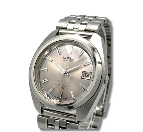 Orologio Vintage SEIKO Automatico 7005-7031 Quadrante Argento 17J Data 39mm Uomo Giappone