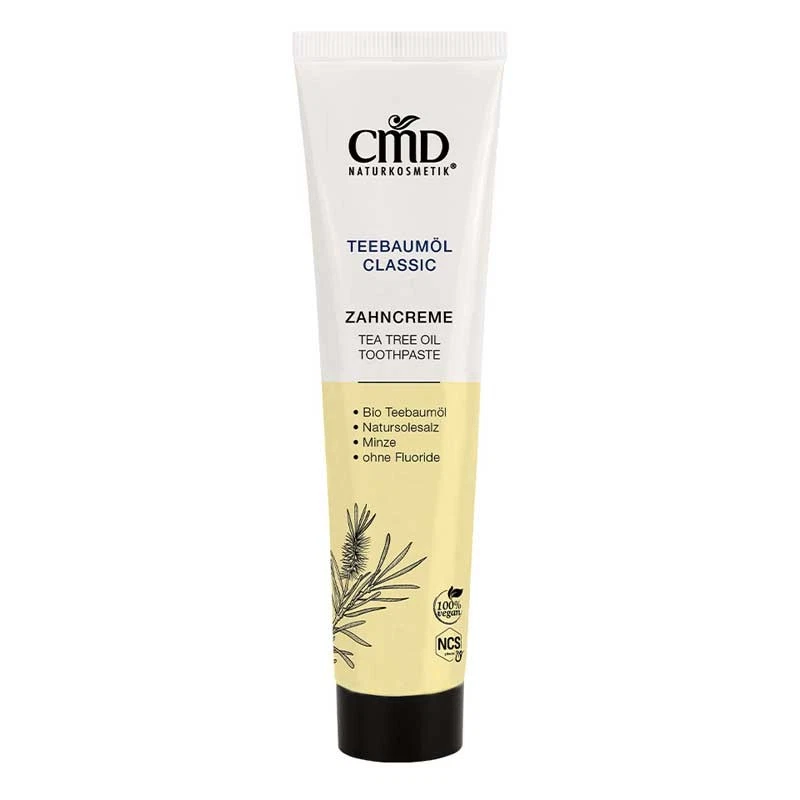 CMD Naturkosmetik Teebaumöl Zahncreme 75 ml - ohne Fluoride - vegan - mit Minze
