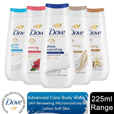 Dove Advanced Care Body Wash 24H Renewing Micromoisture & Lotion Soft Skin, 225ml