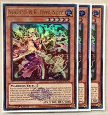 3x Noh-P.U.N.K. Deer Note 1st Edition Ultra Rare BLMM-EN076 Yu-Gi-Oh