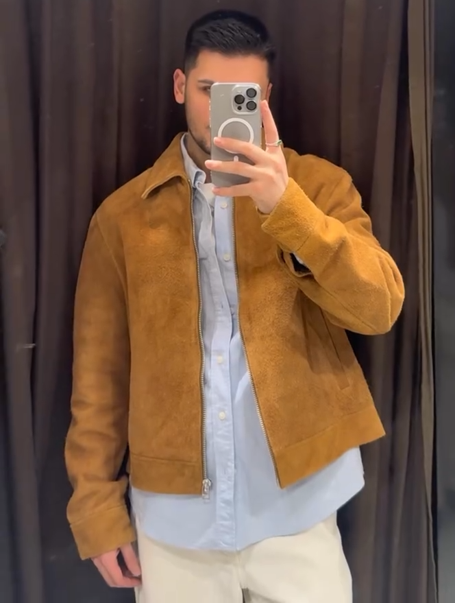 【値下げ交渉可】LEATHER SUEDE BLOUSON(ENTREFINO) 値下げ交渉可】LEATHER SUEDE BLOUSON(ENTREFINO)