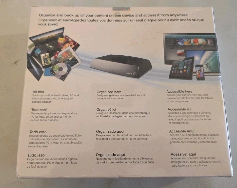 Seagate Central SRN01C 2TB Personal Cloud Storage NAS External New Sealed - Image 3 of 4